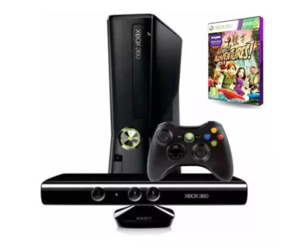 Xbox 360 1 Sensor Kinect 1 Controle 2 Jogos